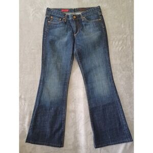 AG Adriano Goldschmied Jeans Sz 30R Club LowRise Flare Bootcut Dark Wash Vtg Y2K